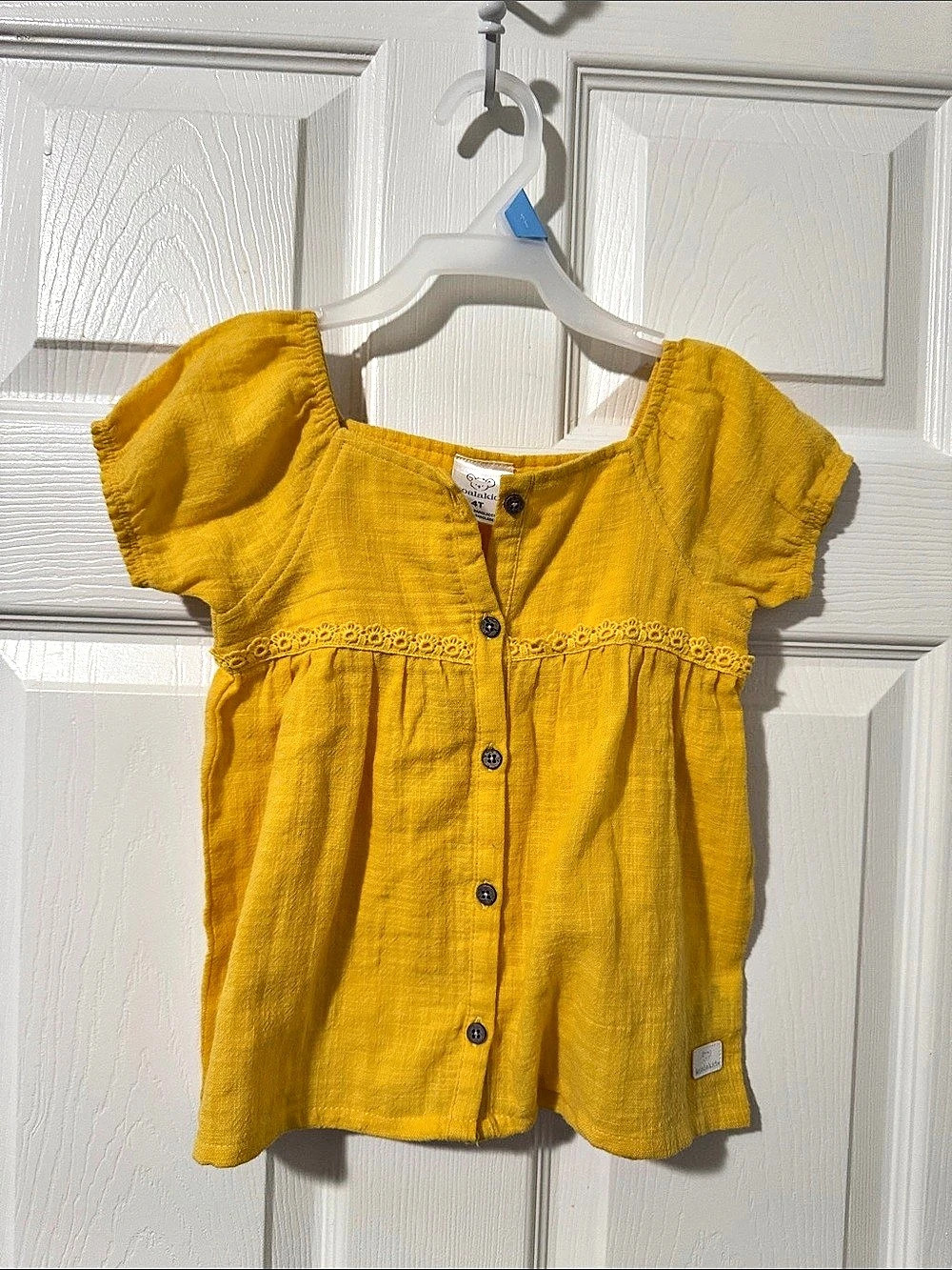 koala kids Girls Yellow Short Sleeve Top Size 4T Like New